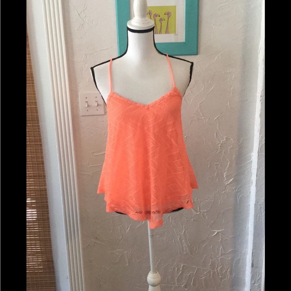 Women's Coral Lace Cami Top